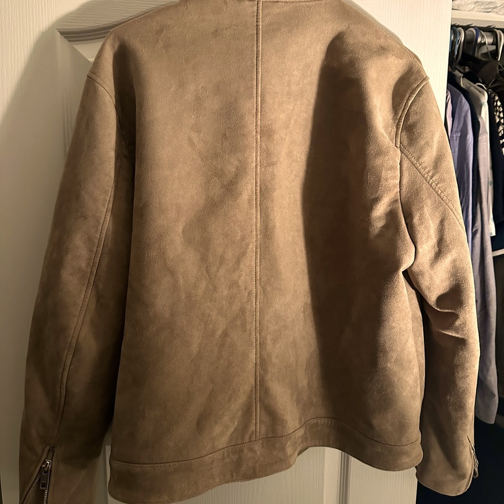 Suede Zip Up Jacket